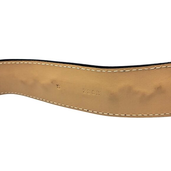 Orvis Black Leather Belt Unisex Size 29 Vintage Basket Weave Design Brass Buckle - Picture 9 of 11